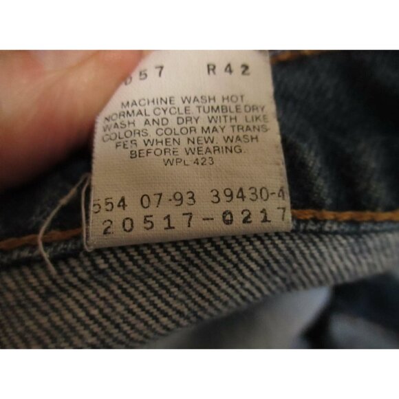 34x29 Vintage Mens Levi's Jeans 517 0217 Orange Tab Raw Denim Bootcut Jeans USA - Picture 7 of 7